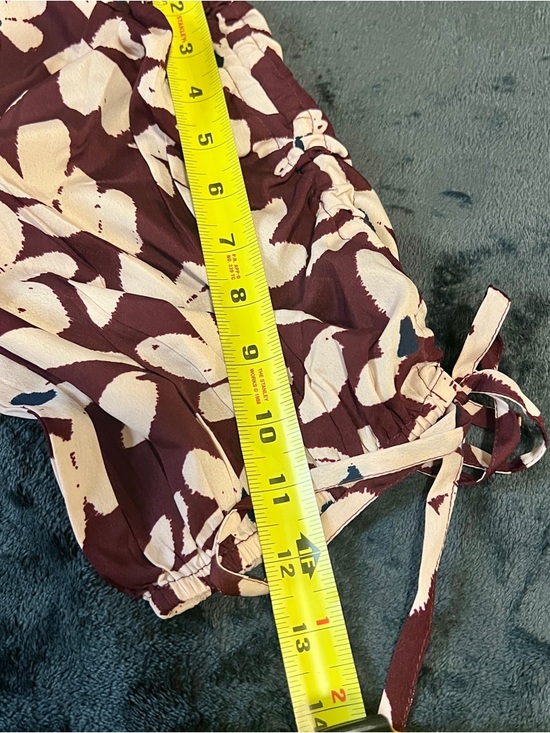 New Wednesdays Girl Bold Bloom Floral Pleated Tie Sleeve Festival Mini Dress S - Picture 16 of 17